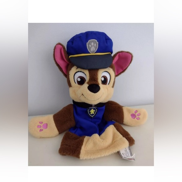 Paw Patrol CHASE German Shepard Pup Blue Uniform Plush Hand Puppet by Gund NWT - Picture 1 of 8